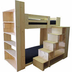 cabin bed with storage steps