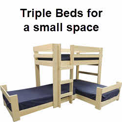 Loft Bed Bunk Beds For Home College, Triple Loft Bunk Bed