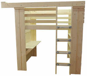 Jungle Gym & Rock Climbing Wall Loft Bed Bed #3