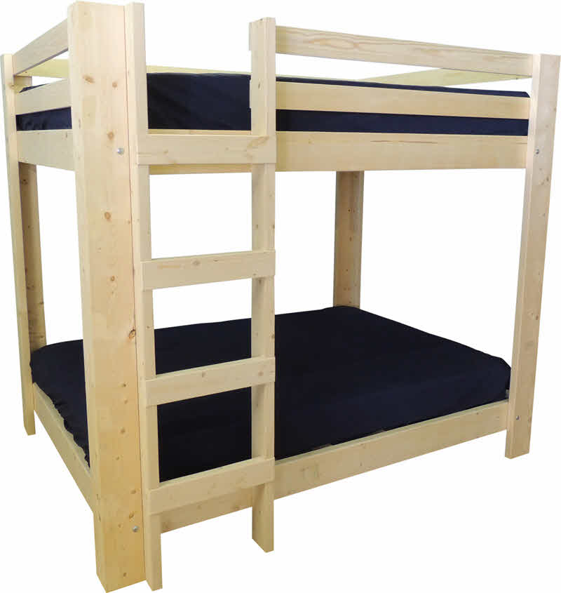 bunk bed with open bottom