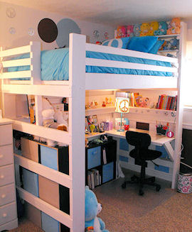 Painted Loft Bed