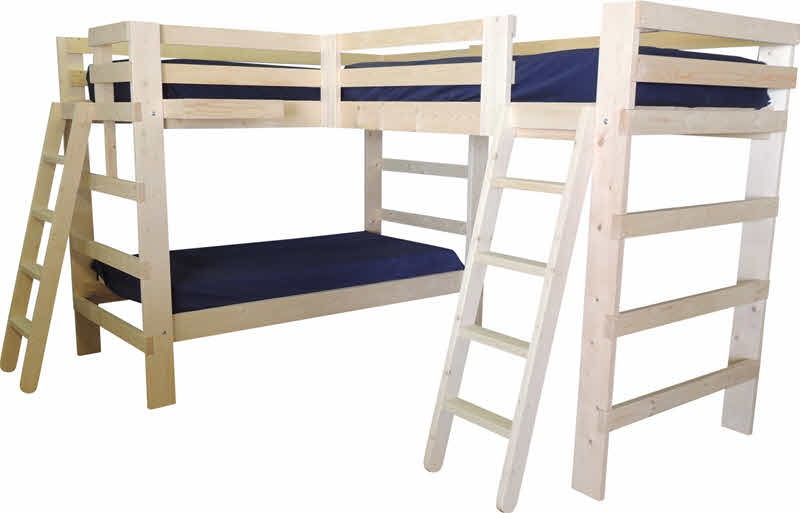 l shaped bunk beds double