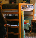 Loft Bed with curtains