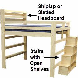 oft bed with steps