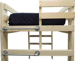 Bed with Pipe Ladder