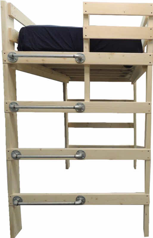 bunk beds with ladder on the end