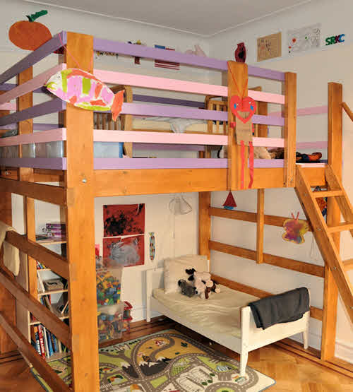 Playhouse Loft Bunk Bed Made In Usa, Bunk Bed With Play Space Underneath