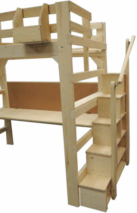 Bunk Bed With Open Ends In Twin Full, Bunk Bed Ladders Sold Separately