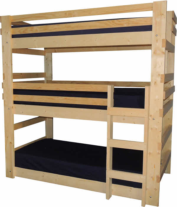 Triple Bunk Beds For Kids Youth Teen, Level Bunk Bed