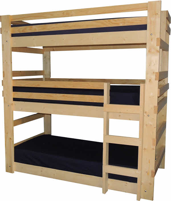 Triple Bunk Beds For Kids Youth Teen College Adults Made In Usa