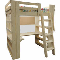 Workstation loft bed with desk