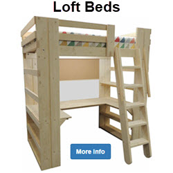 Loft Bed Bunk Beds For Home College, Loft Bunk Bed With Desk And Storage