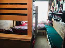 low loft bed with desk