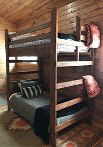 Custom Bunk Beds with Center Stairs