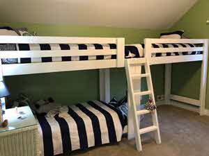 Custom Bunk Beds with Center Stairs