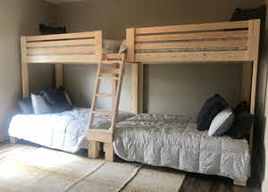 Custom Bunk Beds with Center Stairs