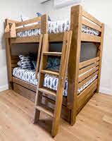 Custom Bunk Beds with Center Stairs