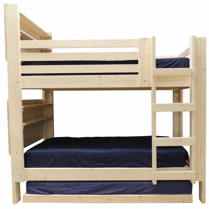 Bunk Beds For Kids Youth Teen College, 4 Person Bunk Bed With Trundle