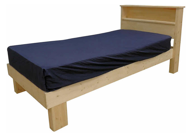 Classic Bookshelf Headboard Bed, Build A Twin Bed Frame With Drawers
