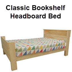 Classic Bookshelf Headboard Bed