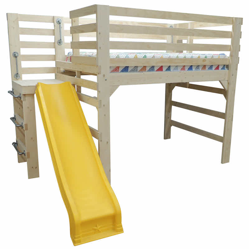 Bunk Bed With Slide And Desk, Custom Bunk Beds With Slide